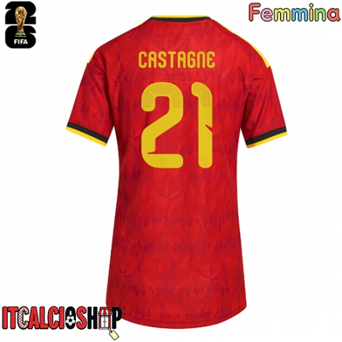 Belgio Timothy Castagne #21 Prima Maglia Femmina Mondiali 2026 Manica Corta